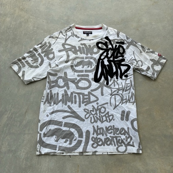 Ecko Unltd. Other - Y2K Vintage Ecko Unltd. T-Shirt White Graffiti Graphic Print Logo Skater Pinkman